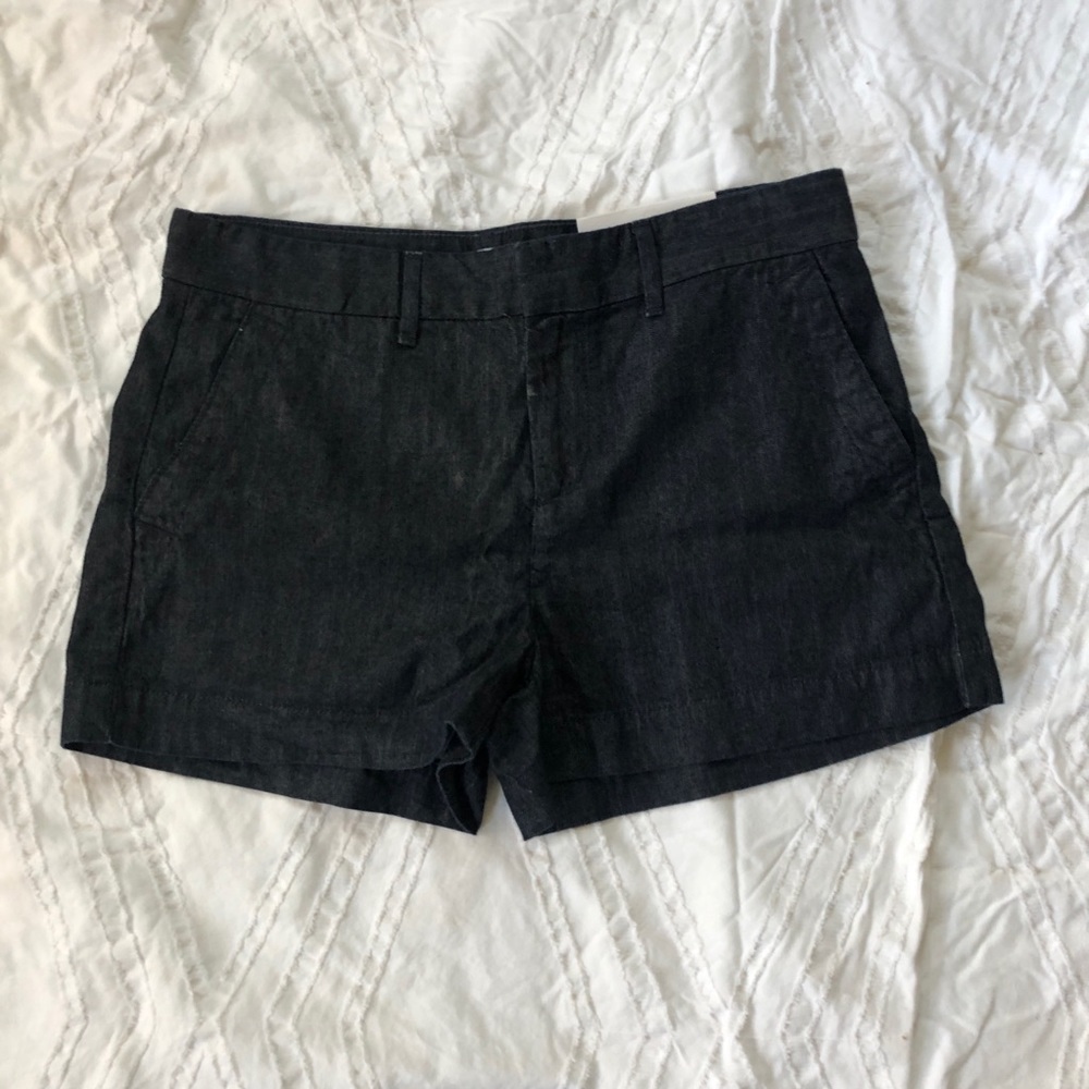 Dark blue chambray shorts